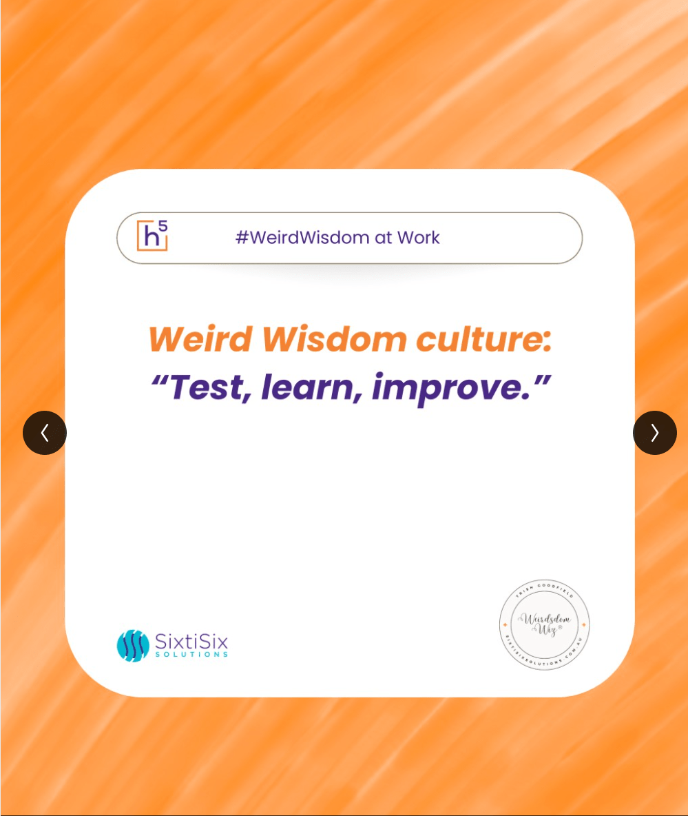 Test, learn, Improve