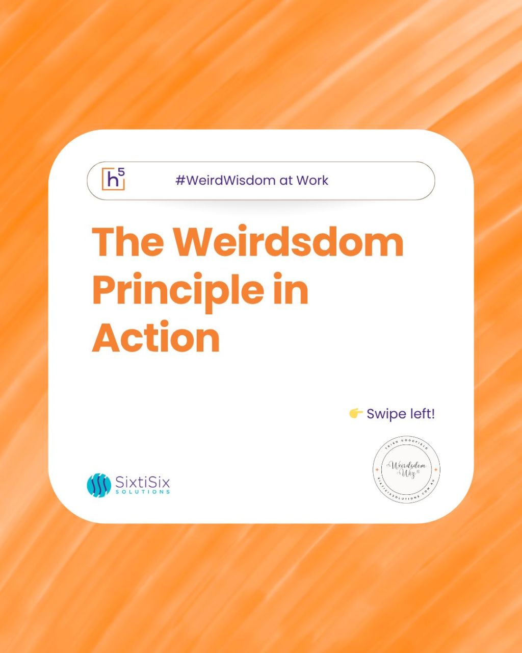 Weird Wisdom Principles in&nbsp;Action